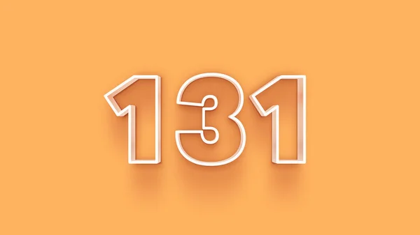 Ilustracja Numeru 131 Żółtym Tle — Zdjęcie stockowe