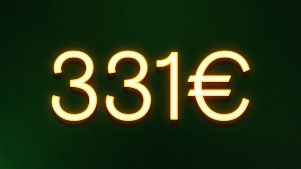 Золотий Світловий Символ Ціни 331 Євро Темному Фоні — стокове фото