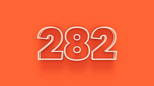 Illustrazione 282 Numero Sfondo Arancione — Foto Stock