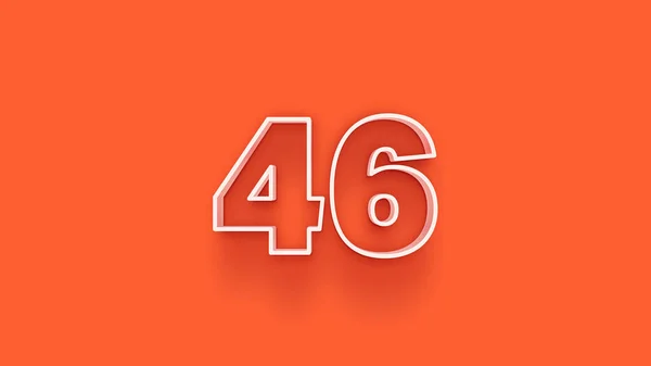 Illustration Number Orange Background — Stock Photo, Image