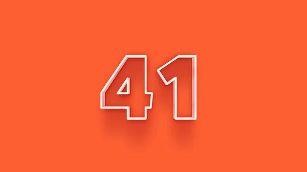 Abbildung Der Zahl Auf Orangefarbenem Hintergrund — Stockfoto