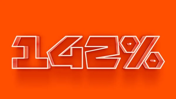 橙色背景图3D 142 — 图库照片