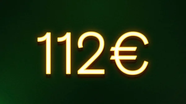Χρυσό Σύμβολο Φωτός Του Εικονιδίου Τιμή 112 Ευρώ Σκούρο Φόντο — Φωτογραφία Αρχείου