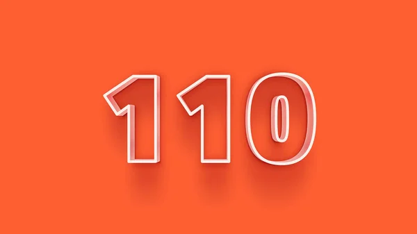 Illustration 110 Number Orange Background — Stock Photo, Image