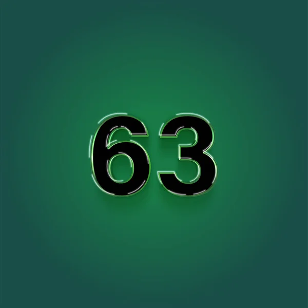 Illustrazione Numero Sfondo Verde — Foto Stock