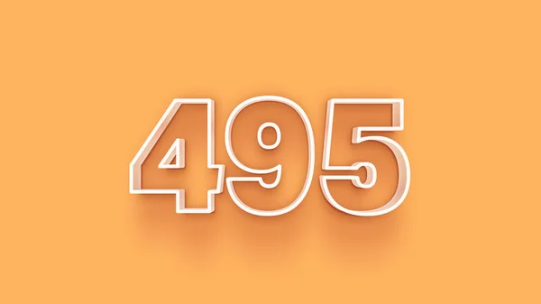 Abbildung Der 495 Zahl Auf Gelbem Hintergrund — Stockfoto