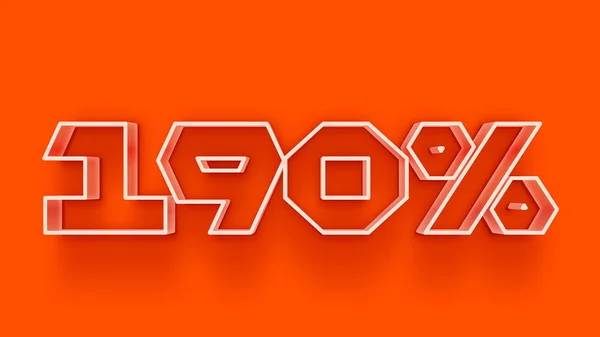 Illustratie Van 190 Procent Oranje Achtergrond — Stockfoto