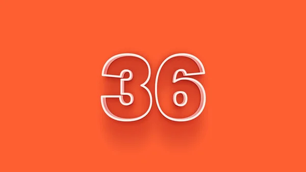 Illustration Number Orange Background — Stock Photo, Image