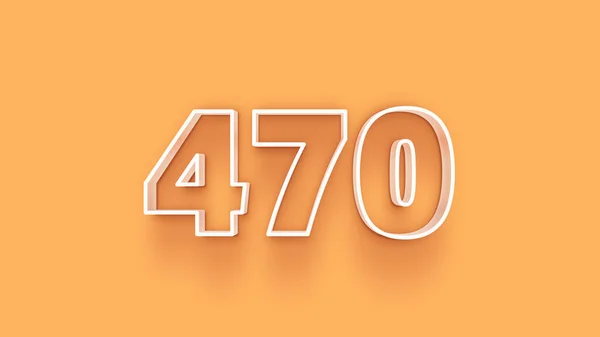 Abbildung Der 470 Zahl Auf Gelbem Hintergrund — Stockfoto