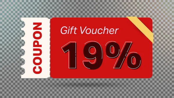 Rosso Buono Sconto Regalo Coupon Sito Web Annunci Internet Social — Vettoriale Stock