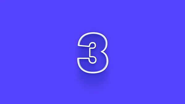 Illustration Number Blue Background — Stock Photo, Image