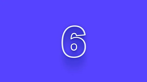 Illustration Number Blue Background — Stock Photo, Image