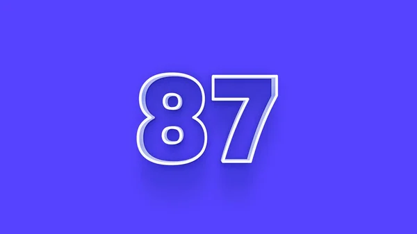 Abbildung Der Zahl Auf Blauem Hintergrund — Stockfoto