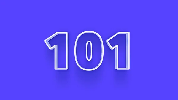 Ilustração 101 Número Fundo Azul — Fotografia de Stock
