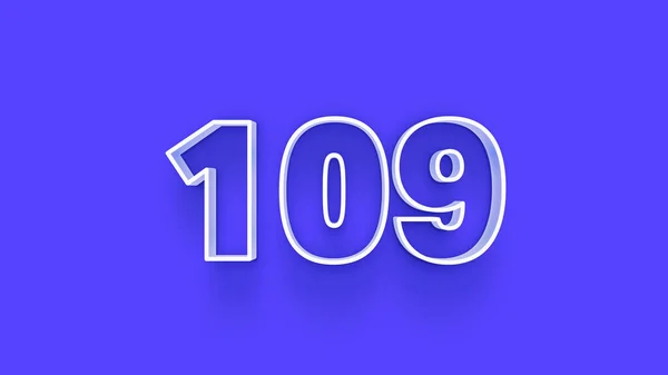 Ilustrace 109 Číslo Modrém Pozadí — Stock fotografie