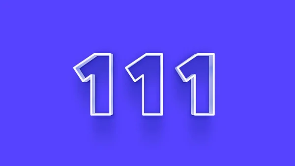 Illustration 111 Number Blue Background — Stock Photo, Image