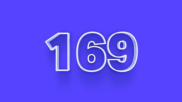 파란색 배경에 169 숫자의 — 스톡 사진