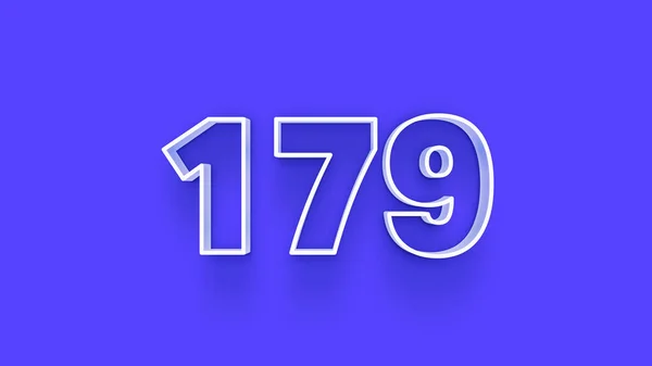 Illustration 179 Number Blue Background — Stock Photo, Image