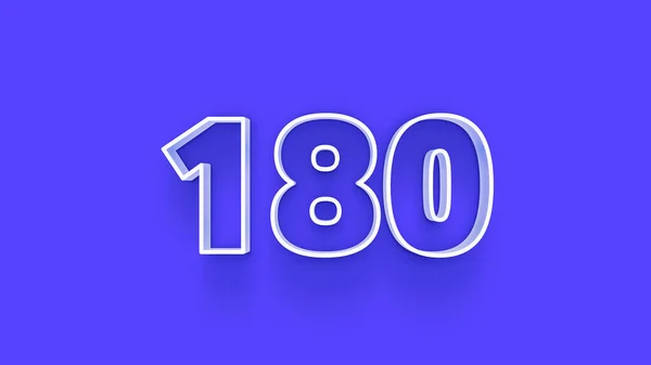 Mavi Arkaplanda 180 Sayısının Gösterimi — Stok fotoğraf