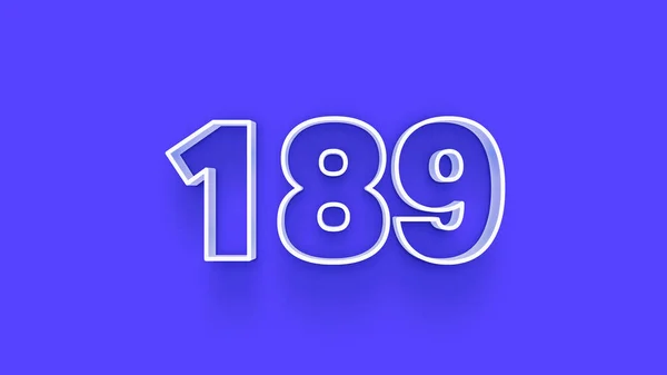Ilustração 189 Número Fundo Azul — Fotografia de Stock