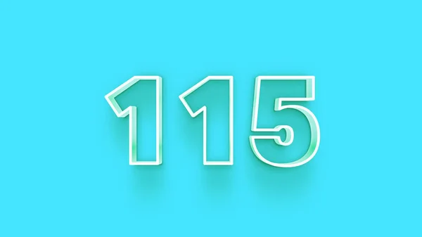 Ilustracja Numeru 115 Niebieskim Tle — Zdjęcie stockowe
