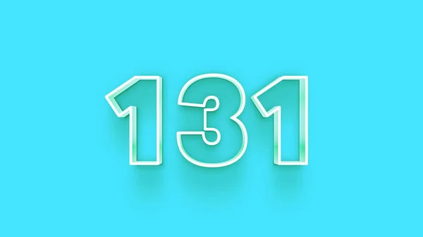 Ilustracja Numeru 131 Niebieskim Tle — Zdjęcie stockowe