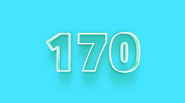 Abbildung Der 170 Zahl Auf Blauem Hintergrund — Stockfoto