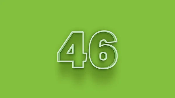 绿色背景上3D 46数字的图解 — 图库照片