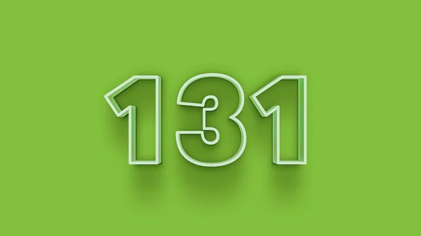 Yeşil Arkaplanda 131 Numarasının Resmi — Stok fotoğraf