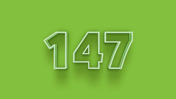 Illustratie Van 147 Nummer Groene Achtergrond — Stockfoto