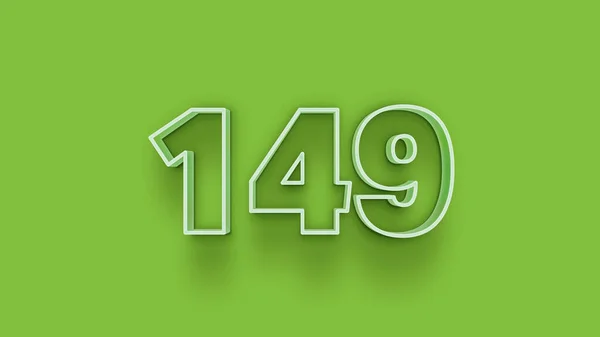 Illustrazione 149 Numero Sfondo Verde — Foto Stock