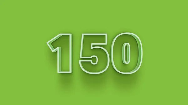 Ilustrace Čísla 150 Zeleném Pozadí — Stock fotografie