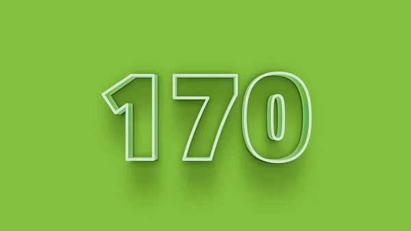 Illustrazione 170 Numero Sfondo Verde — Foto Stock