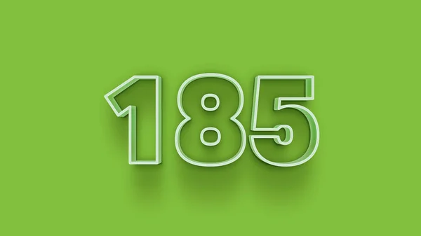 Illustration 185 Number Green Background — Stock Photo, Image