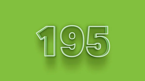 Illustratie Van 195 Nummer Groene Achtergrond — Stockfoto