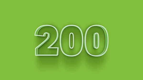 Illustrazione 200 Numero Sfondo Verde — Foto Stock