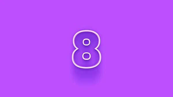 Illustration Number Purple Background — Stock Photo, Image