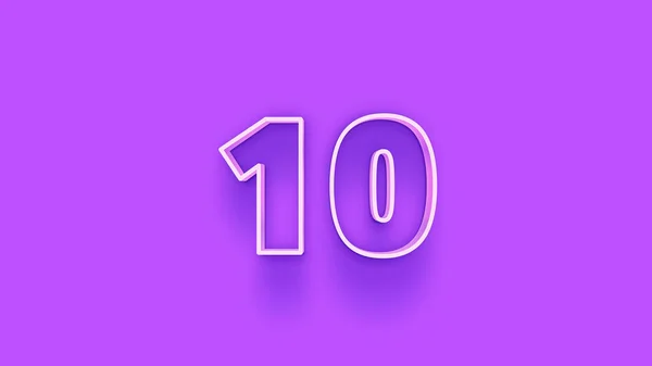 Illustration Number Purple Background — Stock Photo, Image