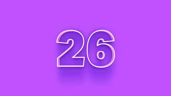 紫色背景上3D 26数字的图解 — 图库照片