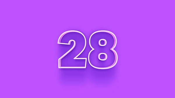 紫色背景上3D 28数字的图解 — 图库照片