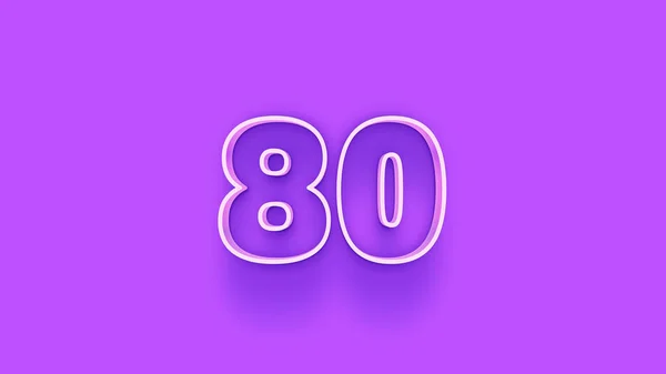 Illustration Number Purple Background — Stock Photo, Image