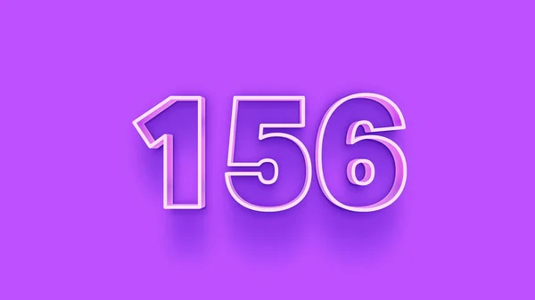 Illustrazione 156 Numero Sfondo Viola — Foto Stock