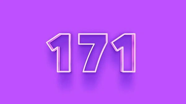 Illustration Der 171 Zahl Auf Violettem Hintergrund — Stockfoto