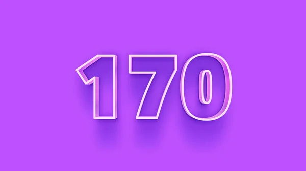 Illustration Numéro 170 Sur Fond Violet — Photo