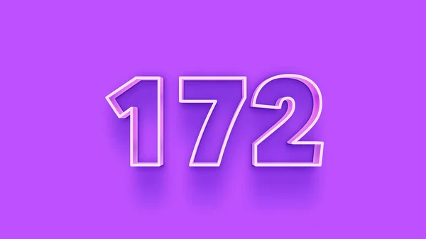 Illustrazione 172 Numero Sfondo Viola — Foto Stock