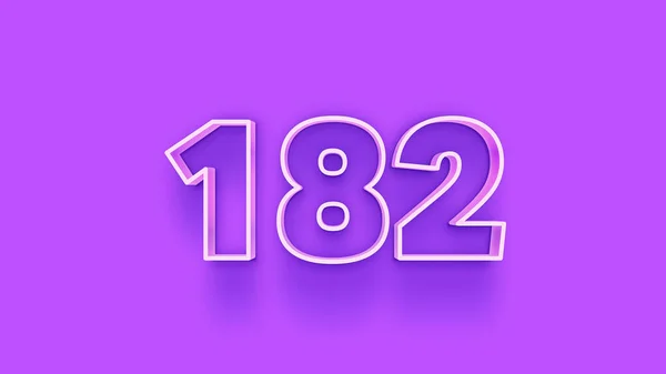 Illustration 182 Number Purple Background — Stock Photo, Image