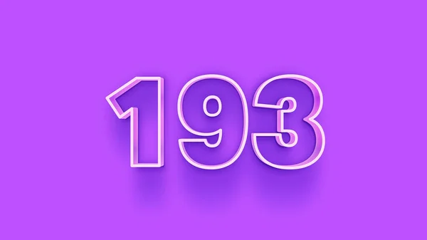 紫色の背景に3D 193番のイラスト — ストック写真