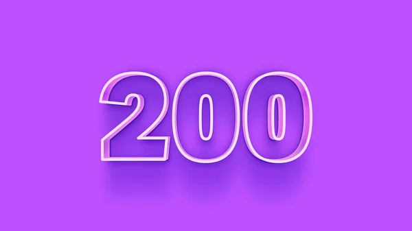 Иллюстрация Номера 200 Фиолетовом Фоне — стоковое фото