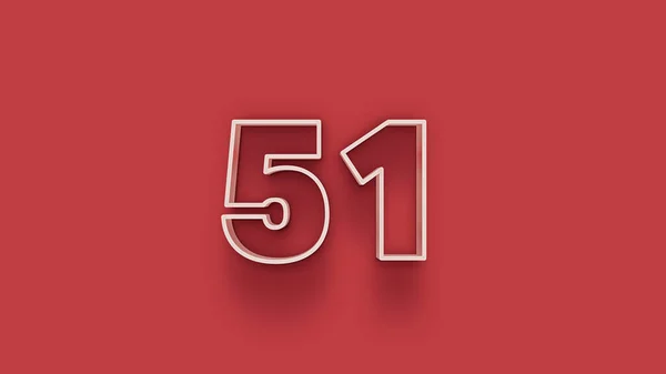 Illustration Number Red Background — Stock Photo, Image