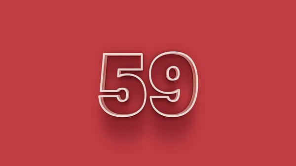 Illustration Number Red Background — Stock Photo, Image